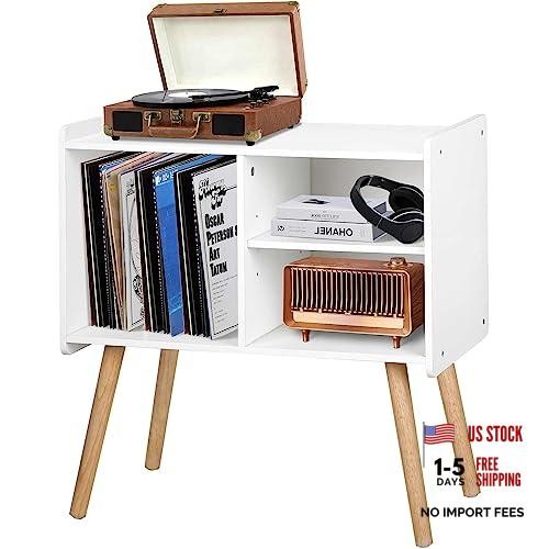 White mid century record - white,