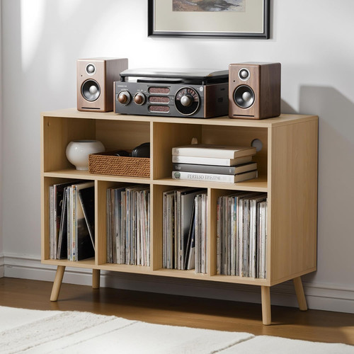 Record player stand with - record,
