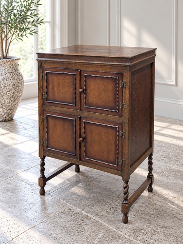 Vintage oak gramophone cabinet - vintage,