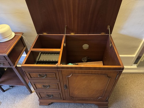 Mahogany veneer cabinet - mahogany,
